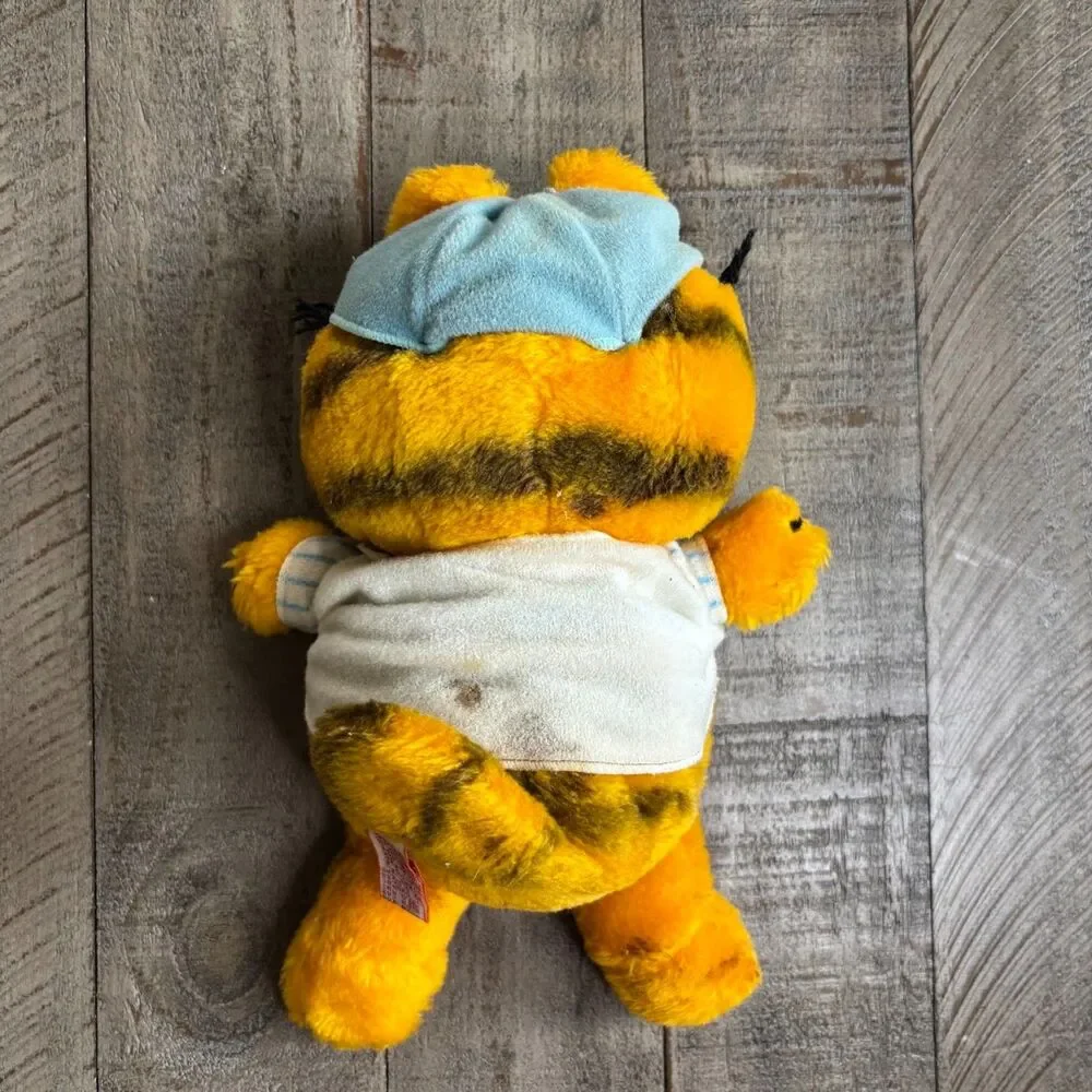 Garfield Vintage 1978 1981 Baseball Plush Cat Stuffed Animal Collectible Toy